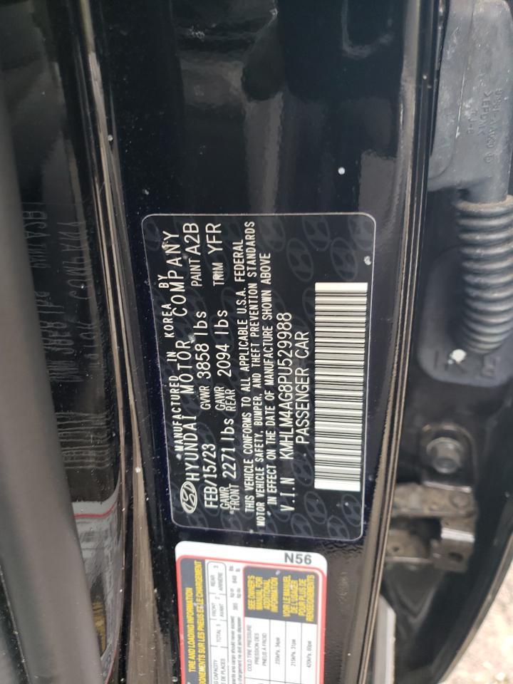 2023 HYUNDAI ELANTRA SEL VIN:KMHLM4AG8PU529988