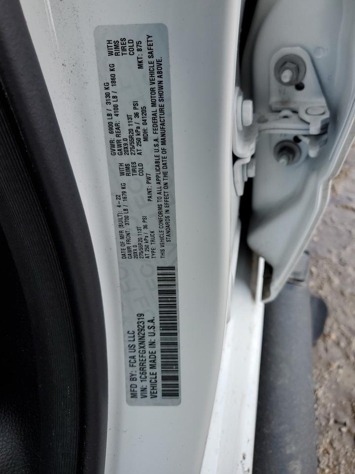 2022 RAM 1500 BIG HORN/LONE STAR VIN:1C6RREFGXNN292319