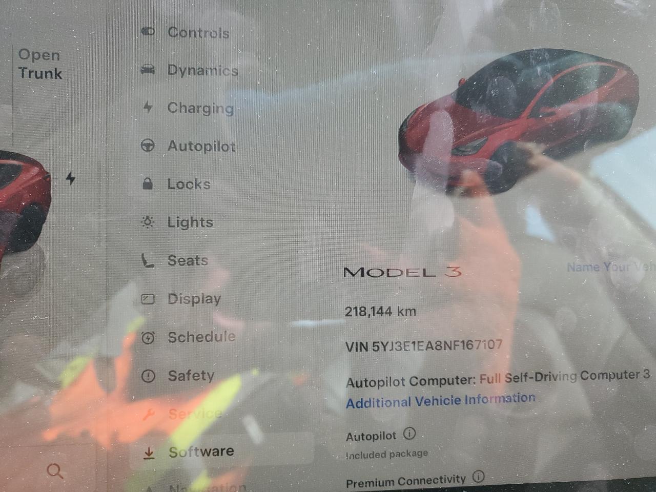 2022 TESLA MODEL 3  VIN:5YJ3E1EA8NF167107