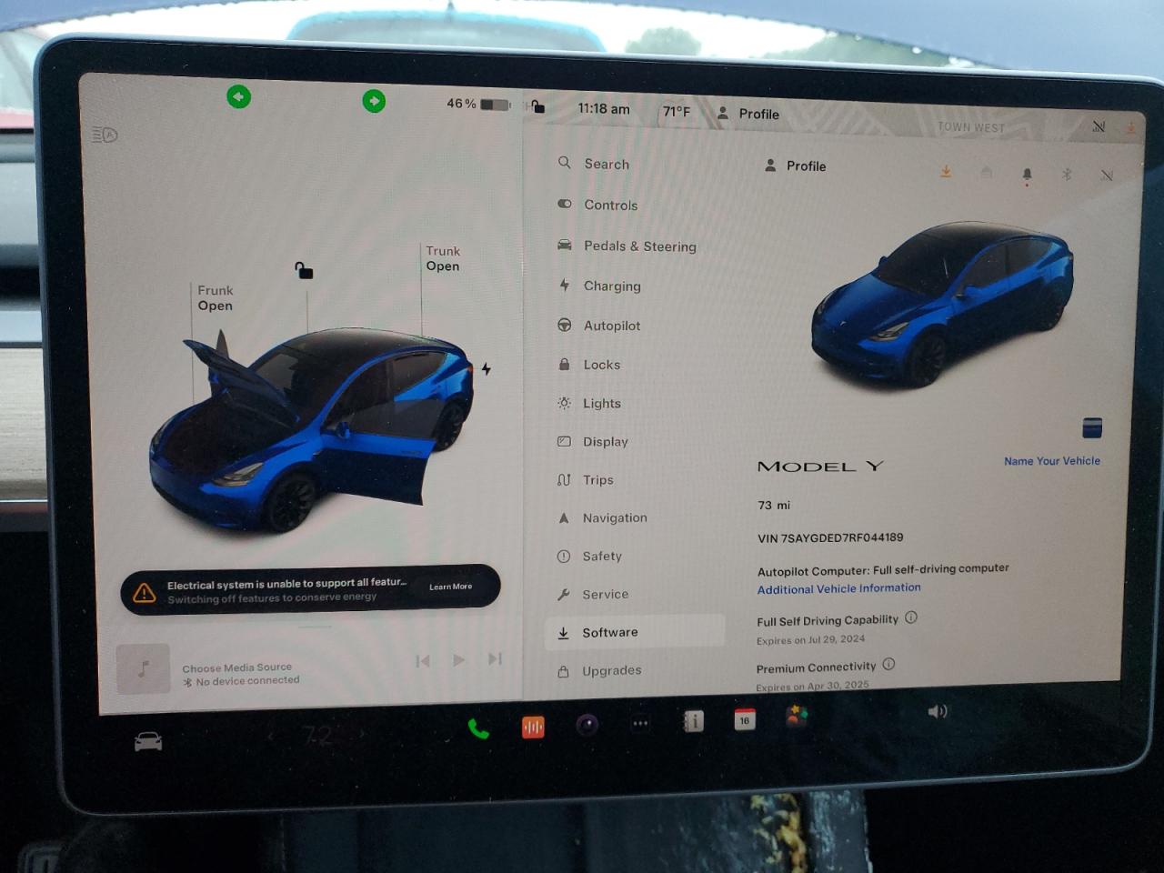 2024 TESLA MODEL Y  VIN:7SAYGDED7RF044189