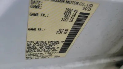 2015 Nissan Leaf 1N4AZ0CP3FC330327 VIN:1N4AZ0CP3FC330327