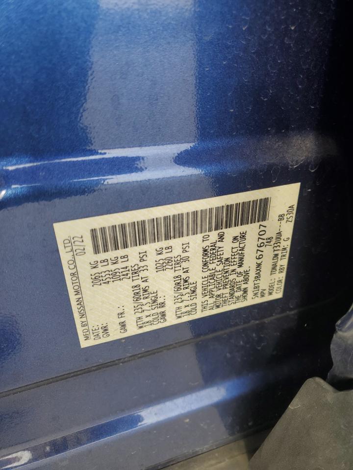 2022 NISSAN ROGUE SV VIN:5N1BT3BAXNC676707