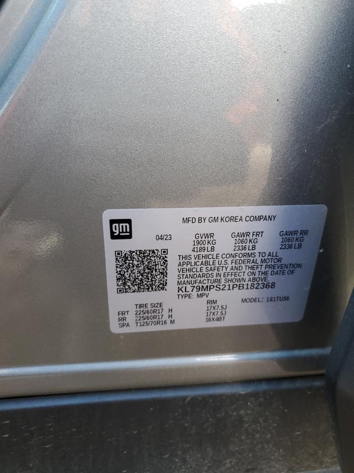 2023 CHEVROLET TRAILBLAZER LT VIN:KL79MPS21PB182368