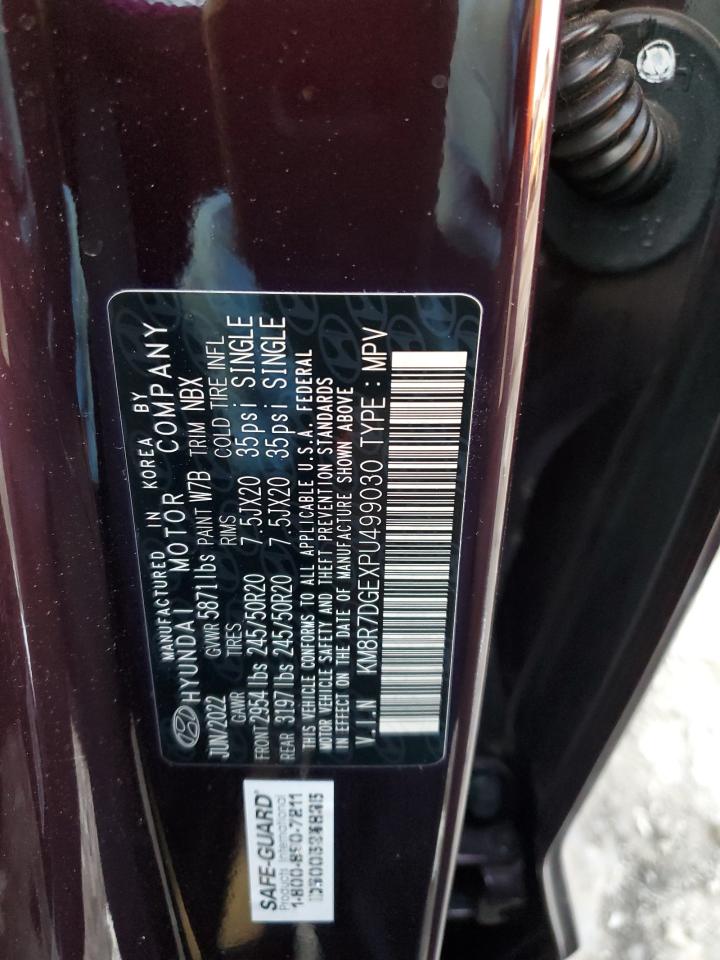 2023 HYUNDAI PALISADE CALLIGRAPHY VIN:KM8R7DGEXPU499030