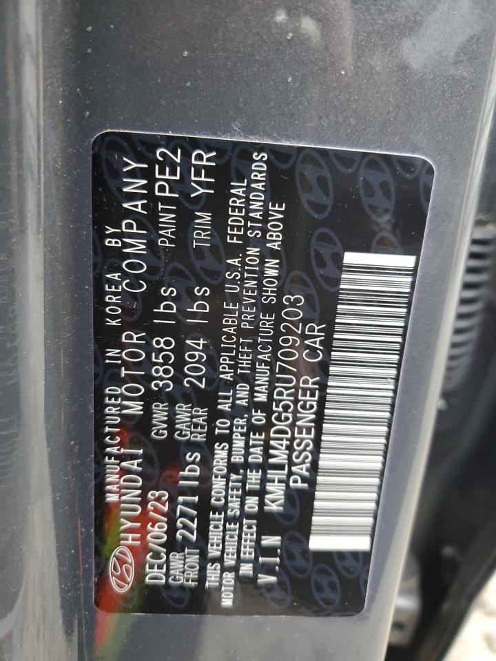 2024 HYUNDAI ELANTRA SEL VIN:KMHLM4DG5RU709203