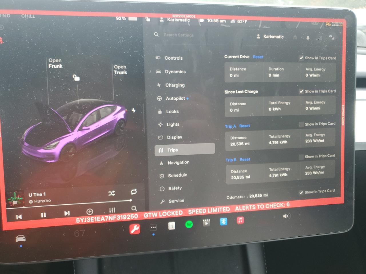 2022 TESLA MODEL 3  VIN:5YJ3E1EA7NF319250