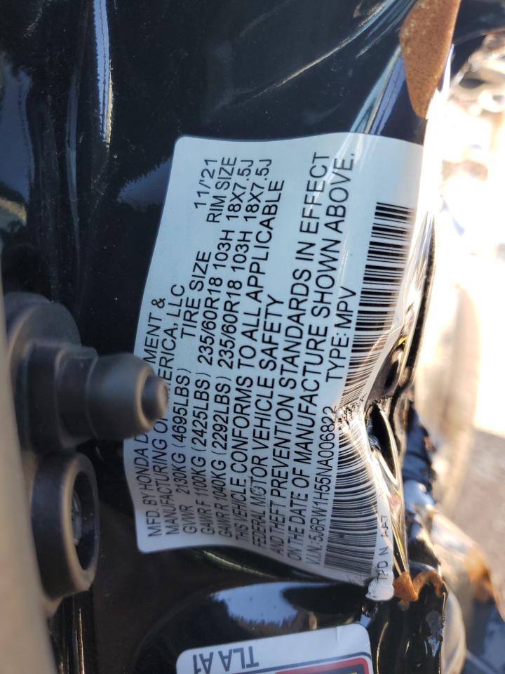 2022 HONDA CR-V EX VIN:5J6RW1H55NA006822