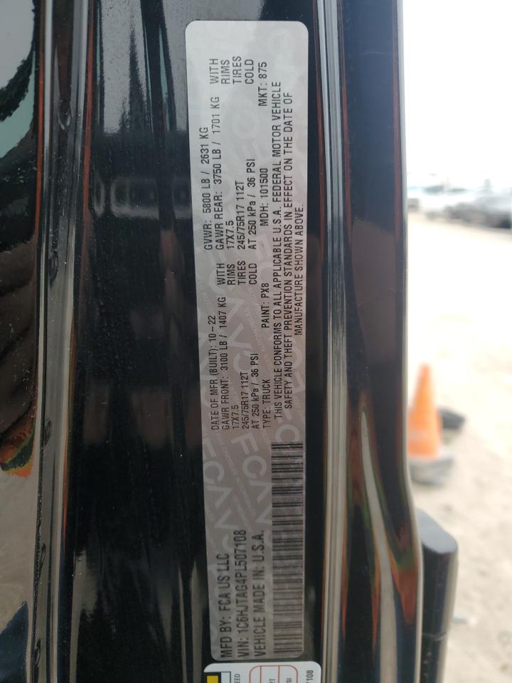 2023 JEEP GLADIATOR SPORT VIN:1C6HJTAG4PL507108