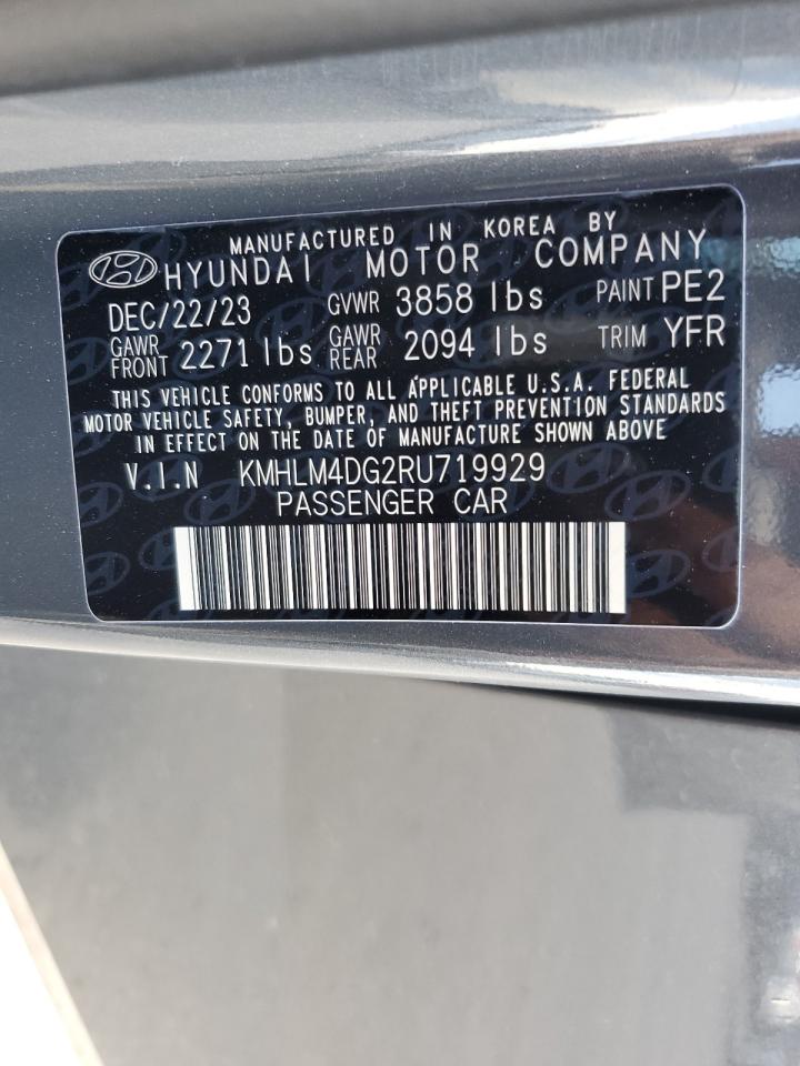 2024 HYUNDAI ELANTRA SEL VIN:KMHLM4DG2RU719929