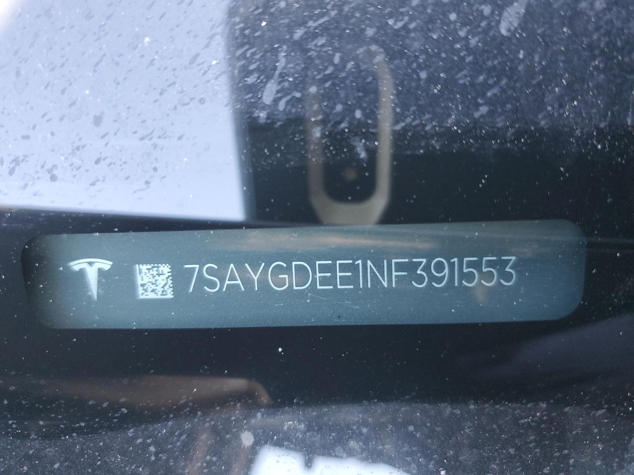 2022 TESLA MODEL Y  VIN:7SAYGDEE1NF391553