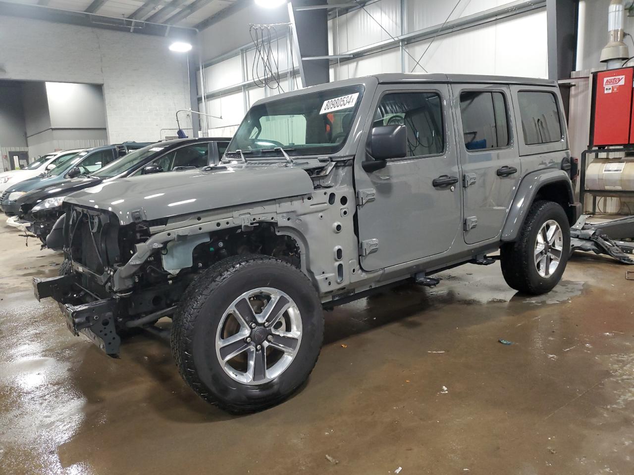 2022 JEEP WRANGLER UNLIMITED SAHARA VIN:1C4HJXEG9NW196183