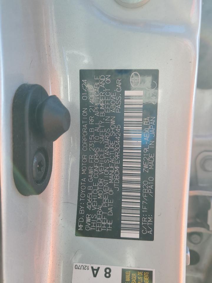 2024 TOYOTA COROLLA LE VIN:JTDBCMFE9R3044245