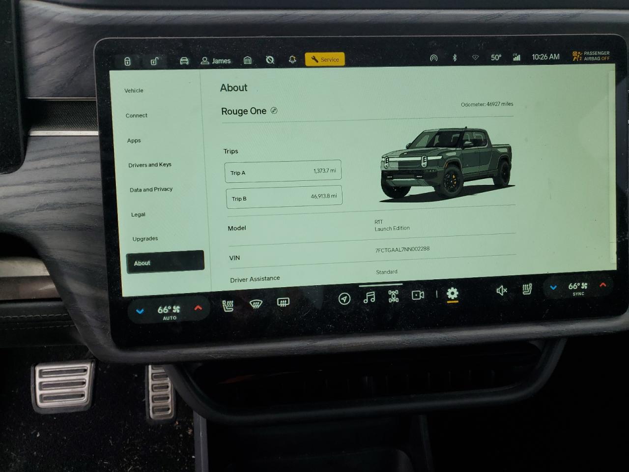 2022 RIVIAN R1T LAUNCH EDITION VIN:7FCTGAAL7NN002288