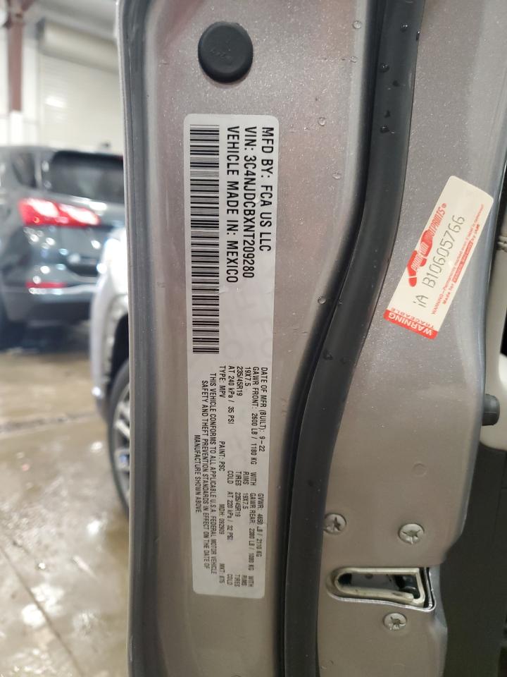 2022 JEEP COMPASS LIMITED VIN:3C4NJDCBXNT209280
