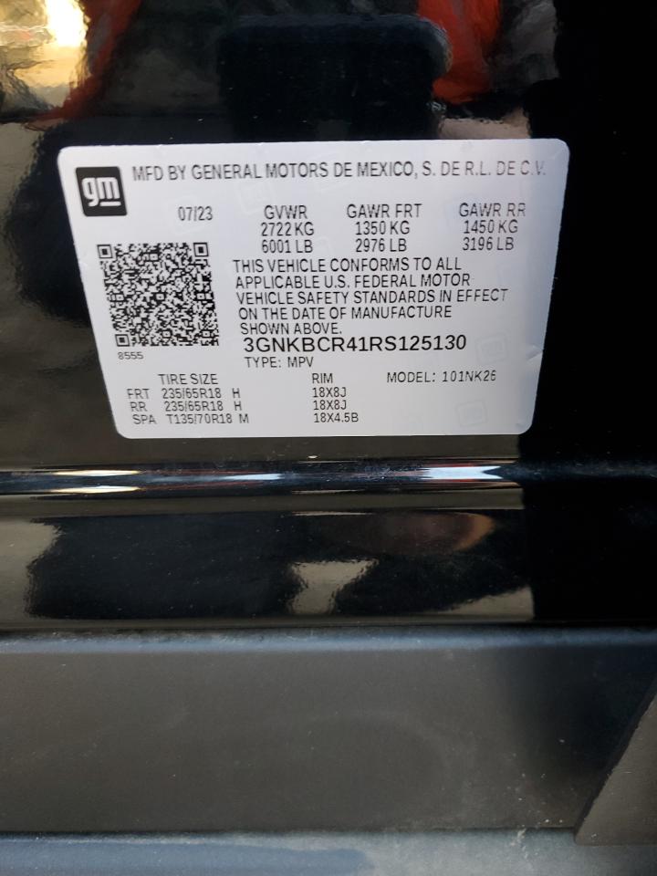 2024 CHEVROLET BLAZER 2LT VIN:3GNKBCR41RS125130