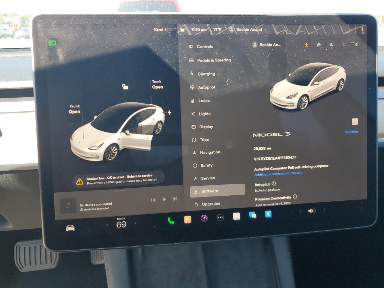 2023 TESLA MODEL 3  VIN:5YJ3E1EA1PF493477