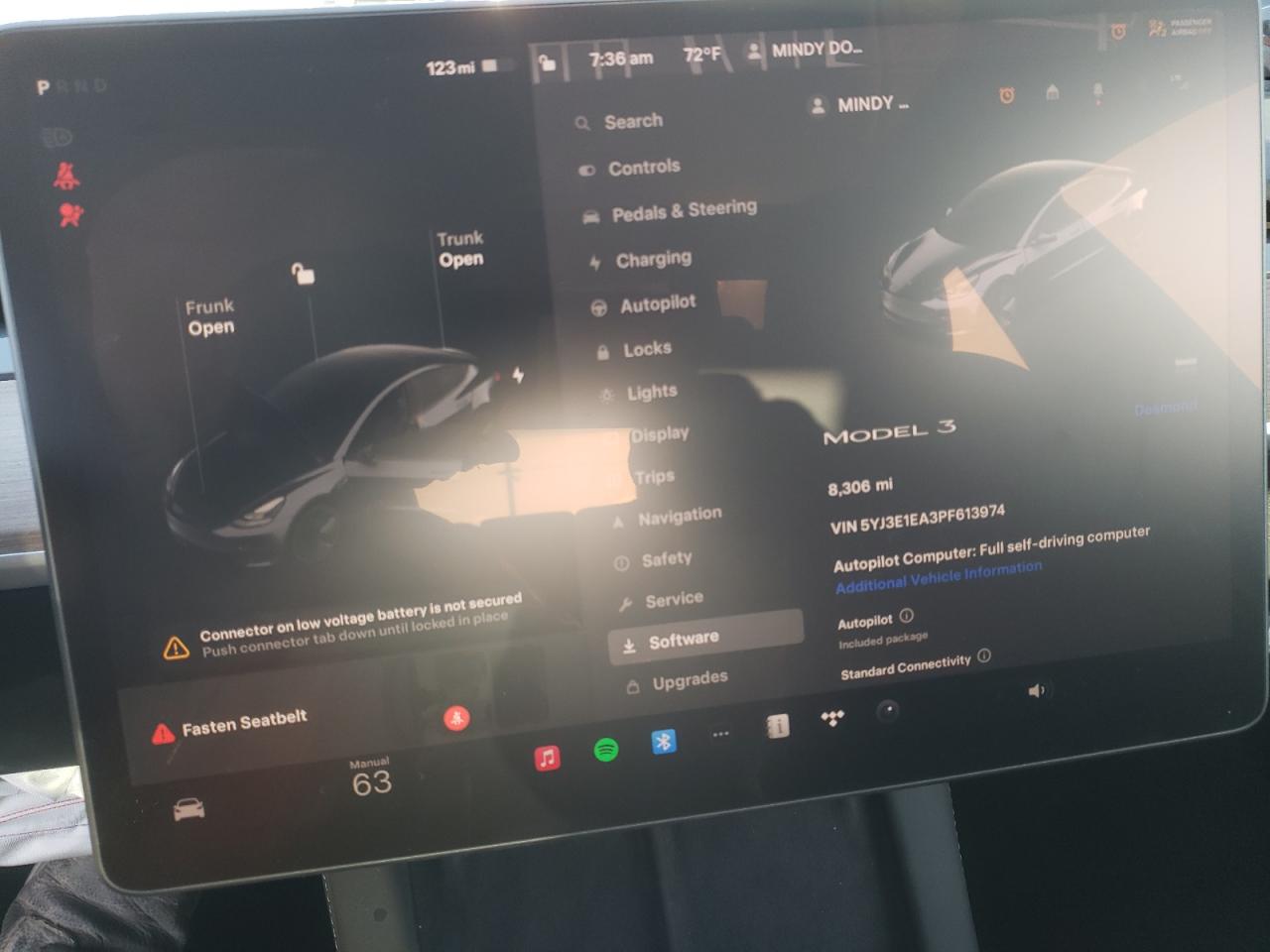 2023 TESLA MODEL 3  VIN:5YJ3E1EA3PF613974