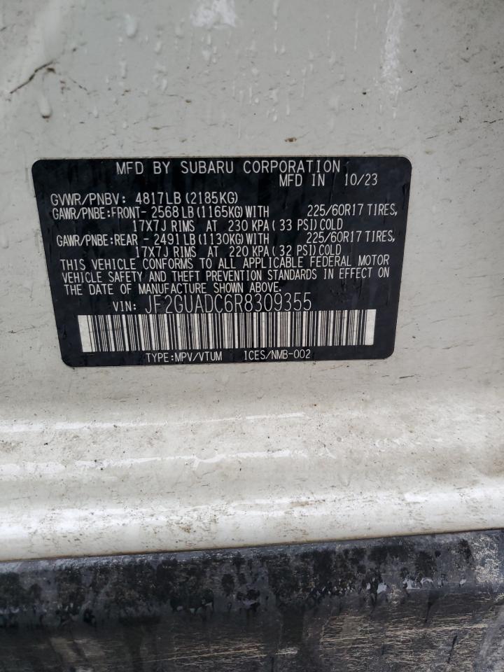 2024 SUBARU CROSSTREK PREMIUM VIN:JF2GUADC6R8309355