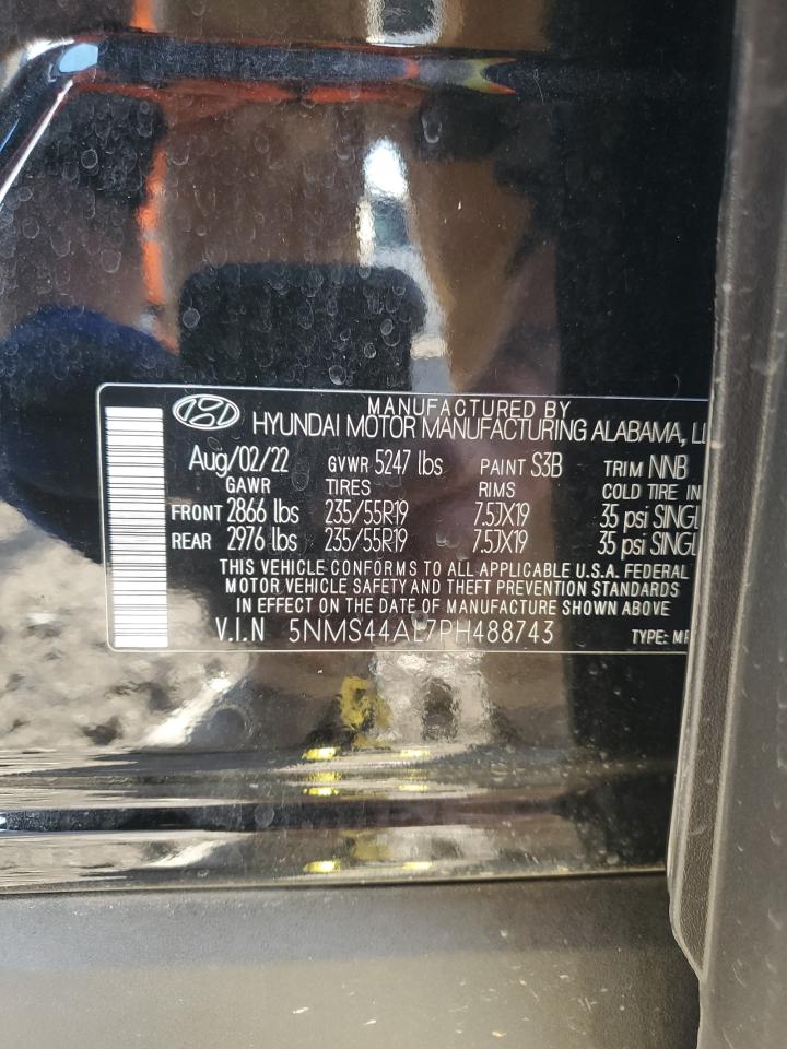 2023 HYUNDAI SANTA FE LIMITED VIN:5NMS44AL7PH488743
