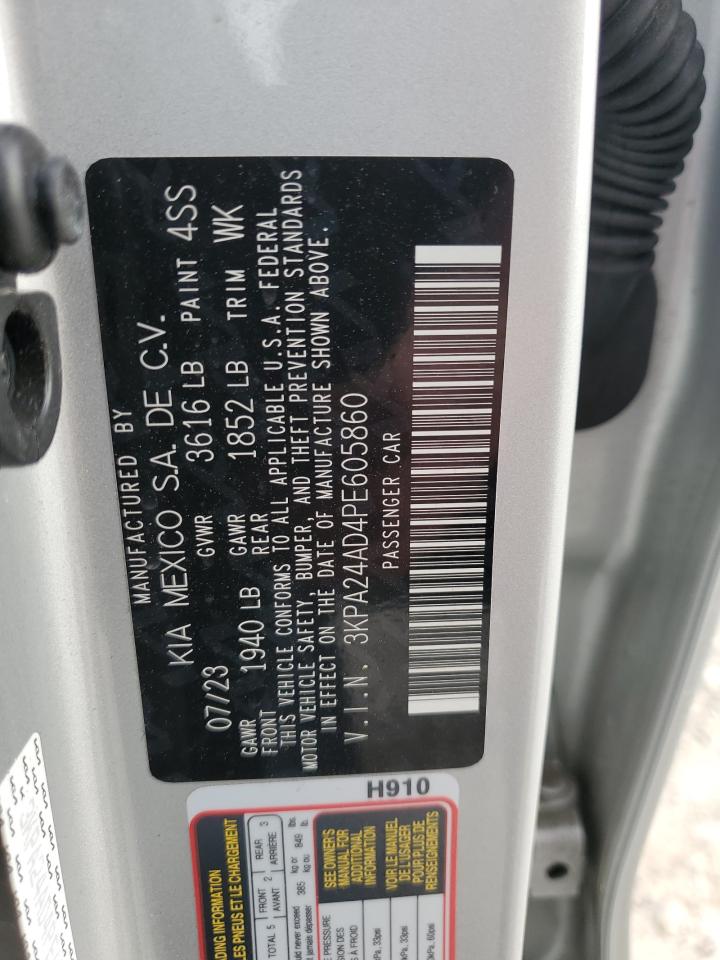 2023 KIA RIO LX VIN:3KPA24AD4PE605860