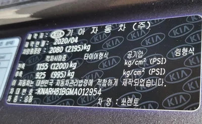 2020 Kia Sorento VIN: