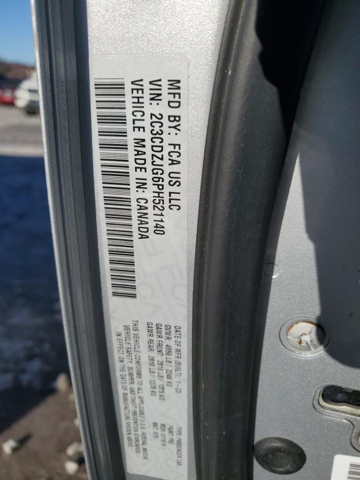 2023 DODGE CHALLENGER GT VIN:2C3CDZJG6PH521140