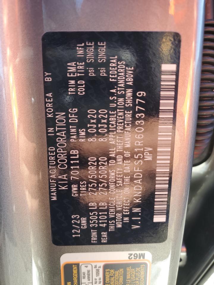 2024 KIA EV9 LAND VIN:KNDADFS51R6033779