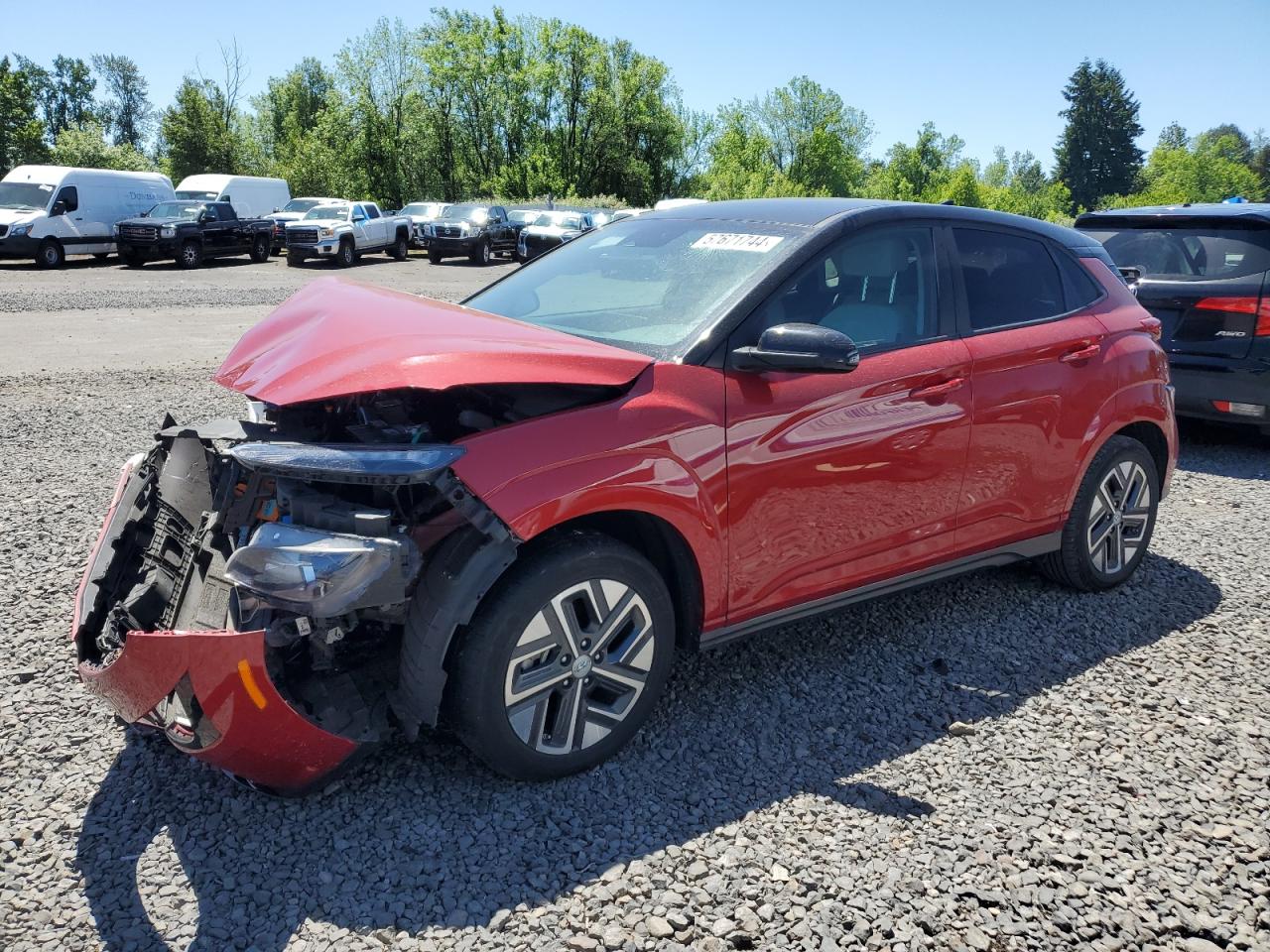 2022 HYUNDAI KONA SEL VIN:KM8K23AG8NU148036