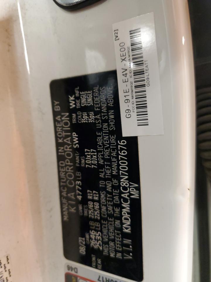2022 KIA SPORTAGE LX VIN:KNDPMCAC8N7007676