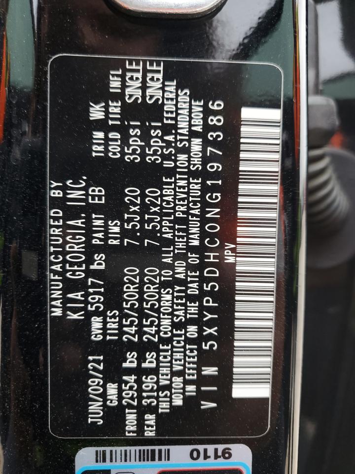 2022 KIA TELLURIDE SX VIN:5XYP5DHC0NG197386