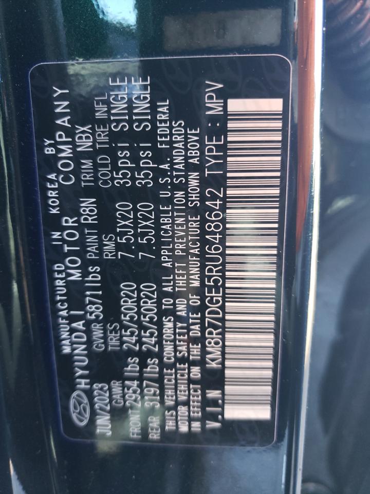 2024 HYUNDAI PALISADE CALLIGRAPHY VIN:KM8R7DGE5RU648642