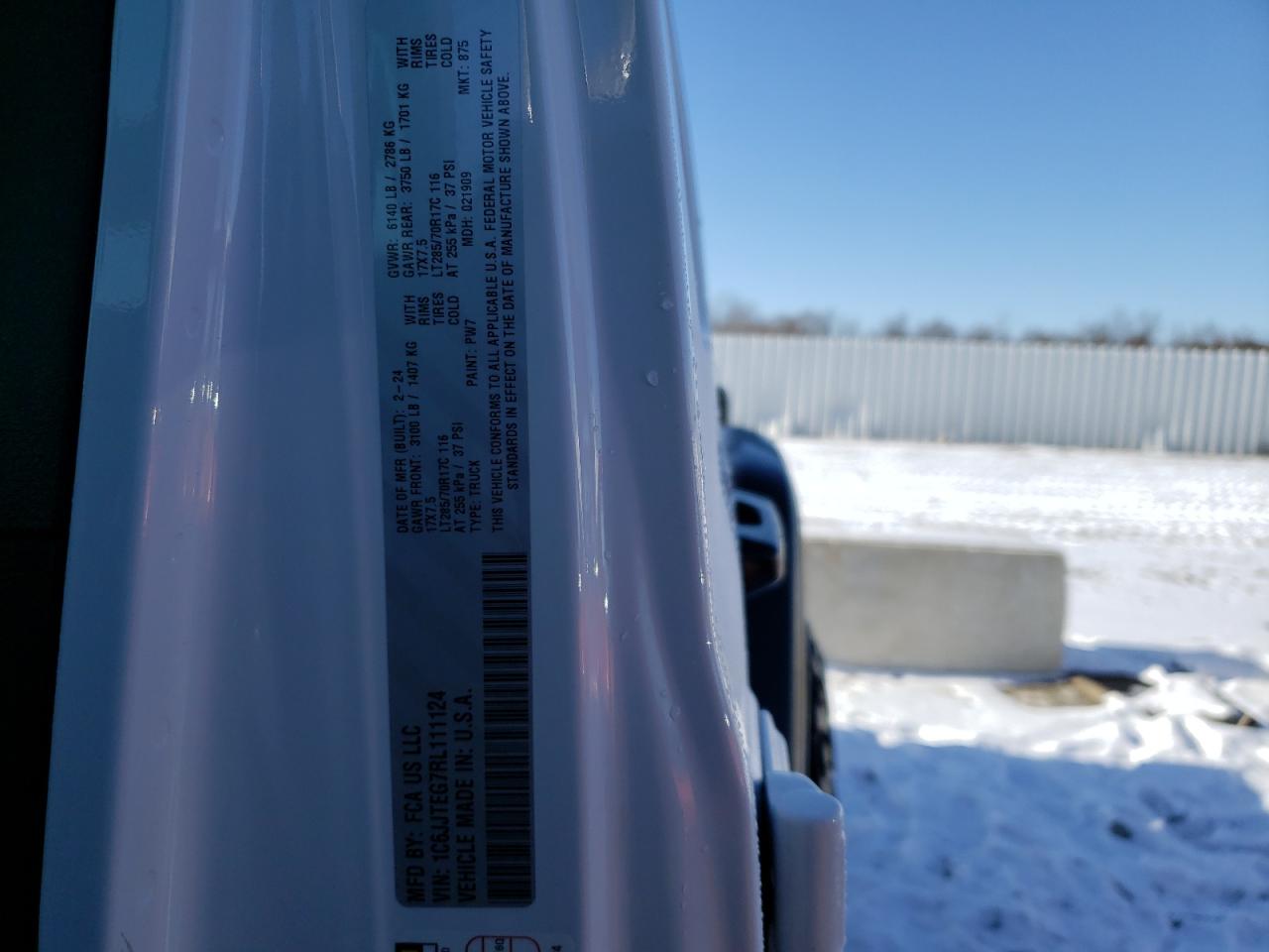 2024 JEEP GLADIATOR MOJAVE VIN:1C6JJTEG7RL111124