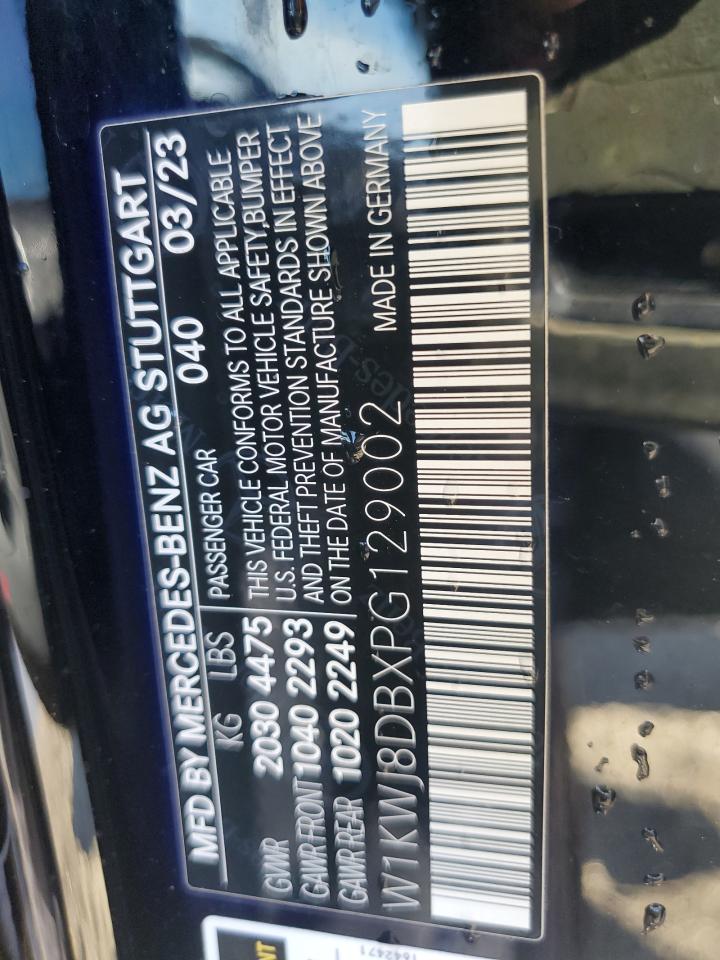 2023 MERCEDES-BENZ C 300 VIN:W1KWJ8DBXPG129002