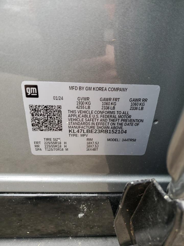 2024 BUICK ENVISTA SPORT TOURING VIN:KL47LBE23RB152104