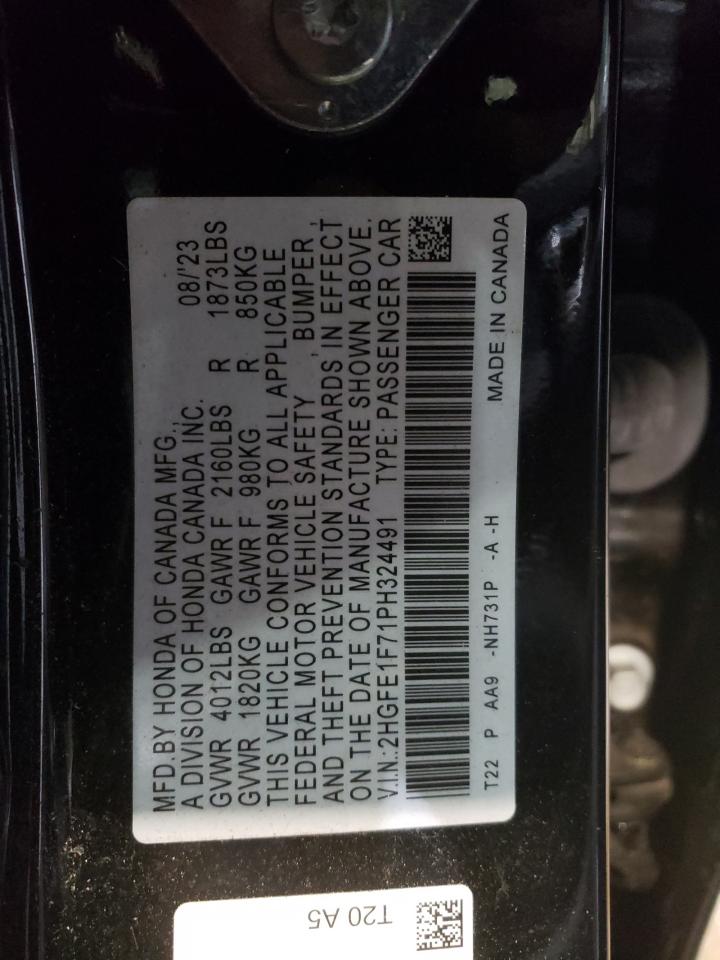 2023 HONDA CIVIC EX VIN:3N1AB7AP0HY355967