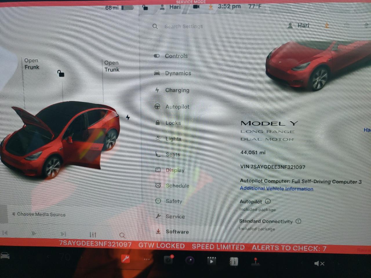 2022 TESLA MODEL Y  VIN:7SAYGDEE3NF321097