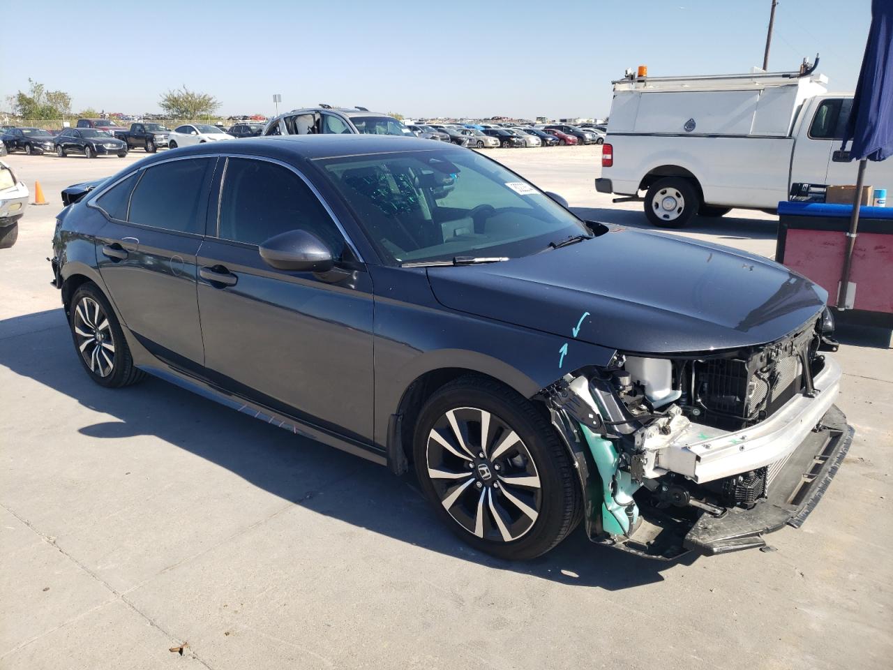 2022 HONDA CIVIC EX VIN:JHMFE1F72NX008281