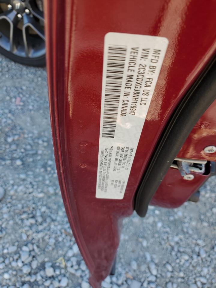 2022 DODGE CHARGER SCAT PACK VIN:2C3CDXGJ8NH119947