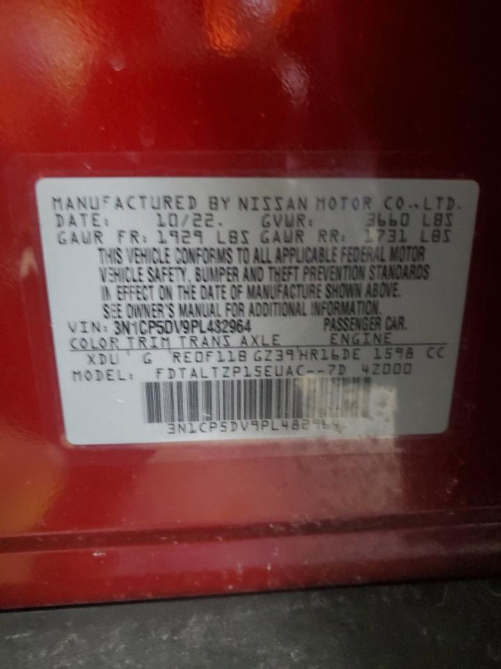 2023 NISSAN KICKS SR VIN:3N1CP5DV9PL482964