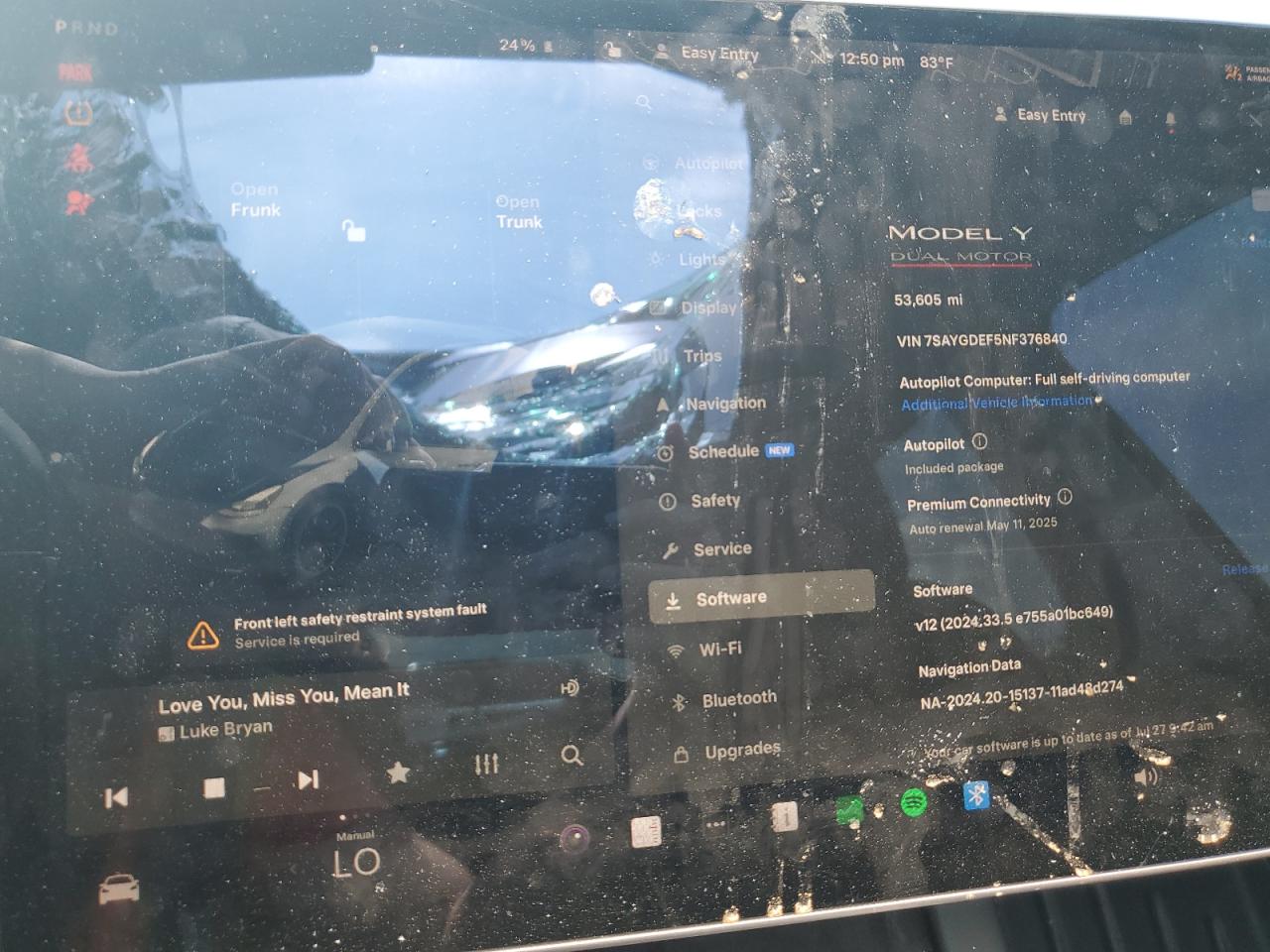 2022 TESLA MODEL Y  VIN:7SAYGDEF5NF376840
