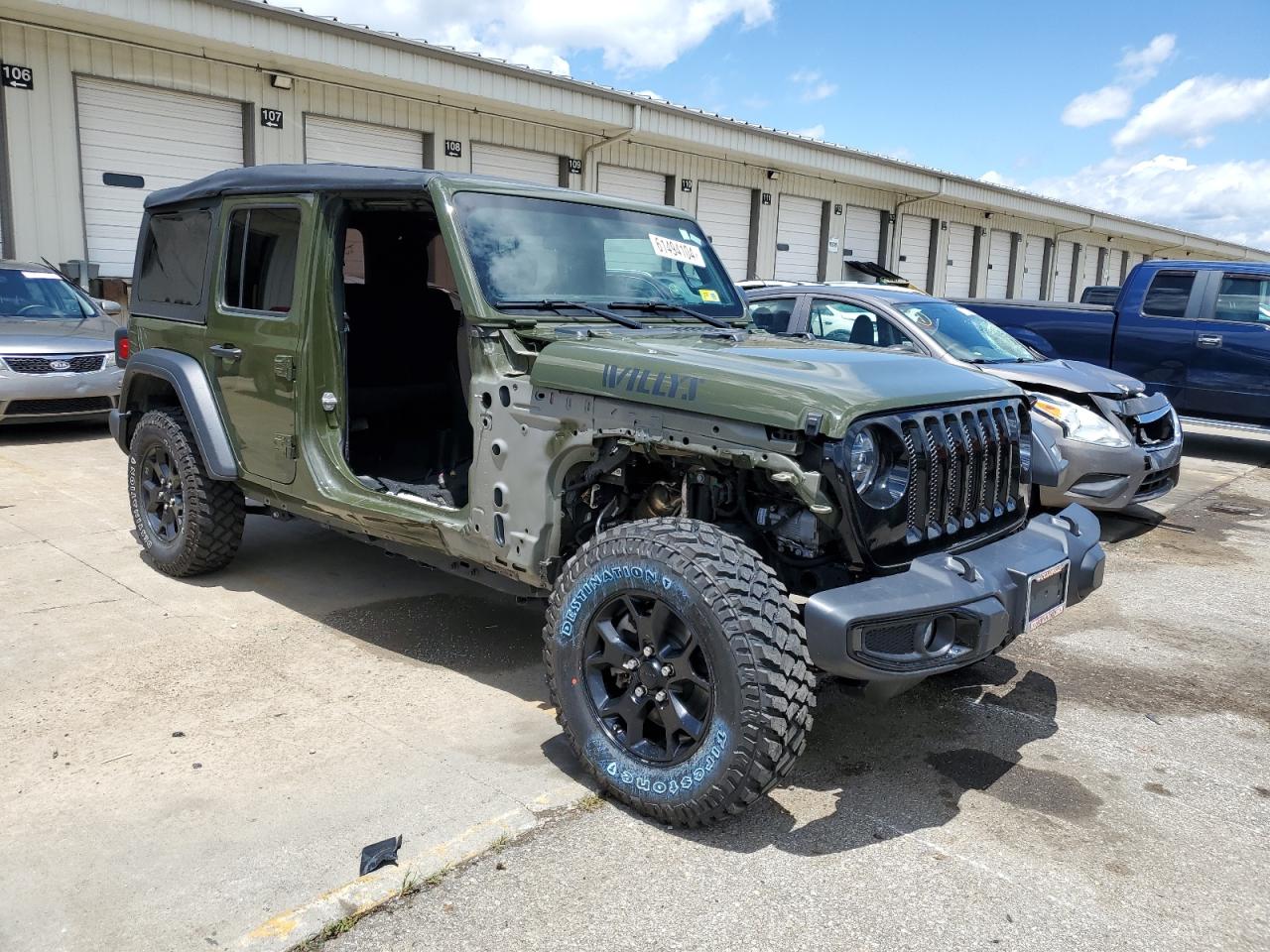 2022 JEEP WRANGLER UNLIMITED SPORT VIN:1C4HJXDG3NW218213