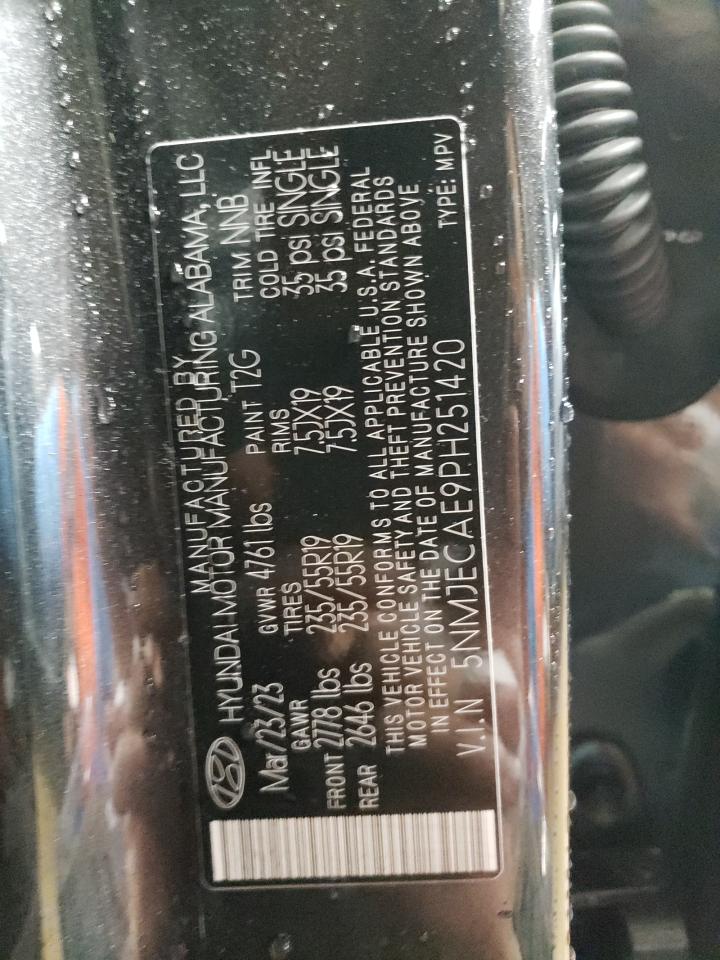 2023 HYUNDAI TUCSON LIMITED VIN:5NMJECAE9PH251420