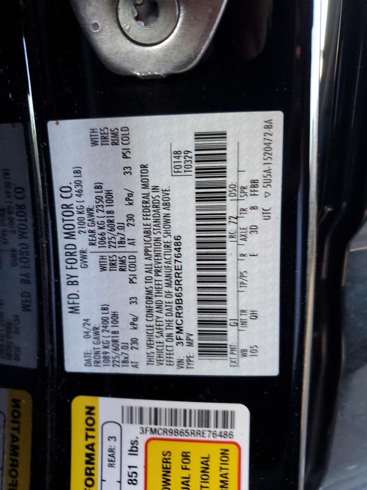 2024 FORD BRONCO SPORT BIG BEND VIN:3FMCR9B65RRE76486