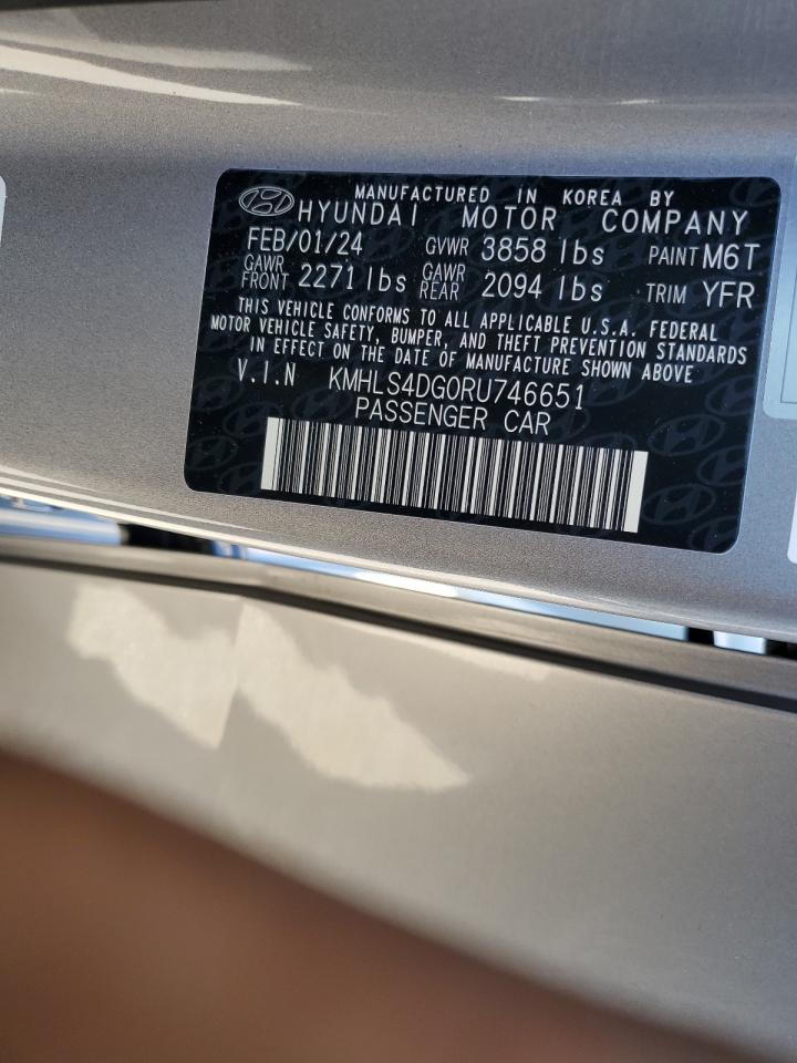 2024 HYUNDAI ELANTRA SEL VIN:KMHLS4DG0RU746651