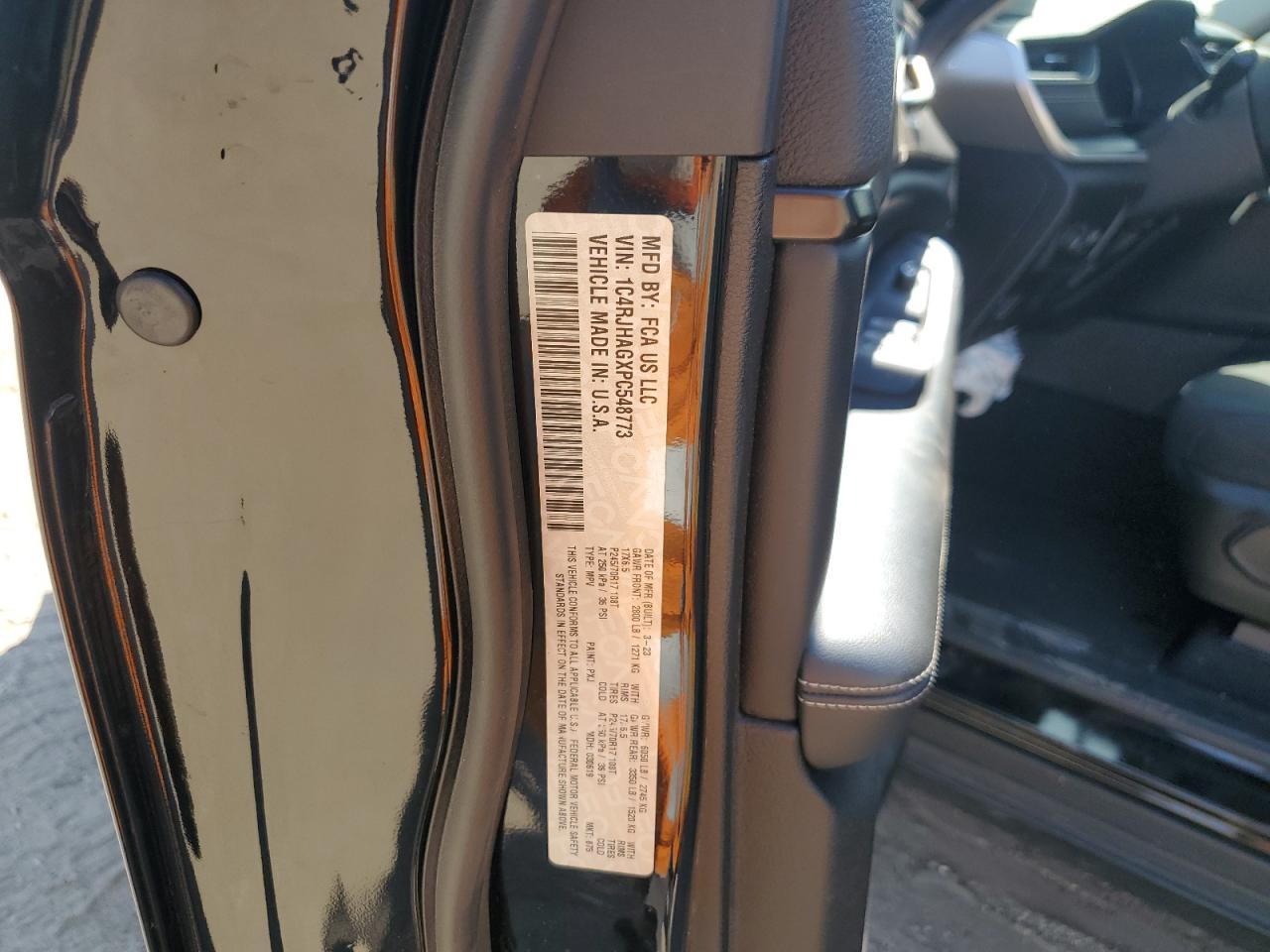 2023 JEEP GRAND CHEROKEE LAREDO VIN:1C4RJHAGXPC548773