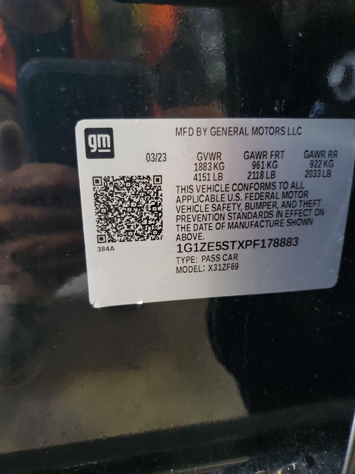 2023 CHEVROLET MALIBU PREMIER VIN:1G1ZE5STXPF178883