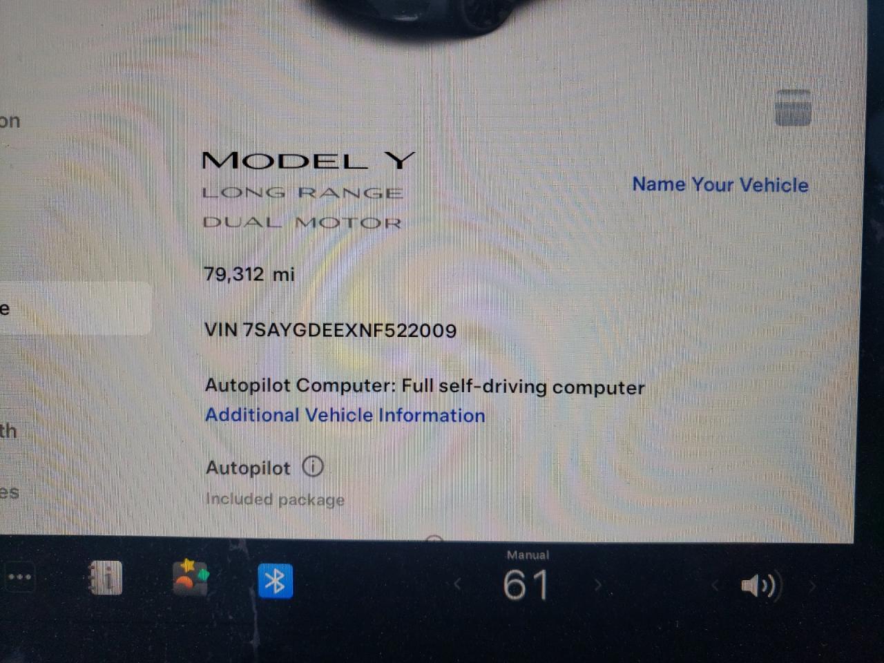 2022 TESLA MODEL Y  VIN:7SAYGDEEXNF522009