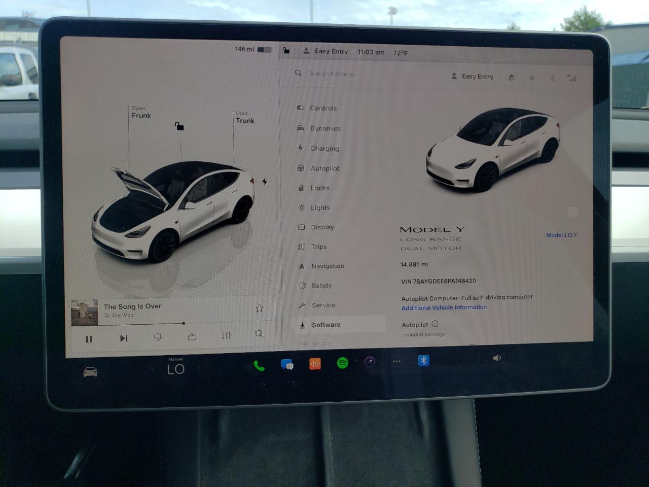 2023 TESLA MODEL Y  VIN:7SAYGDEE6PA148420