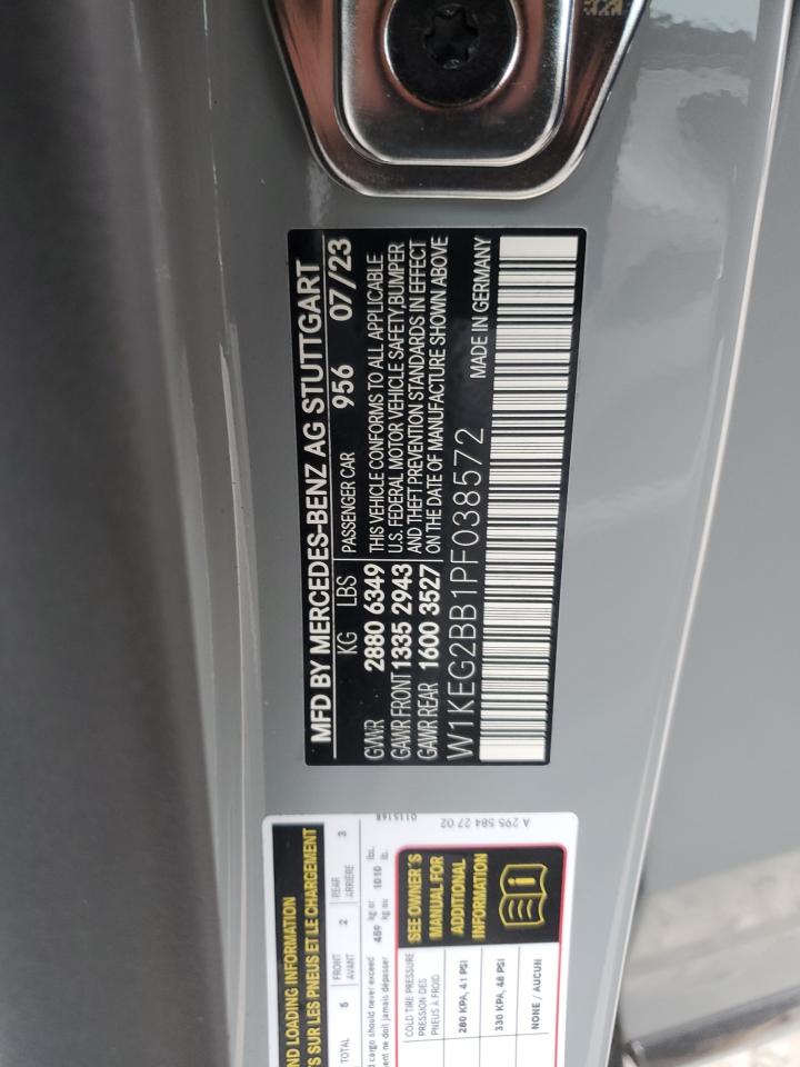 2023 MERCEDES-BENZ EQE SEDAN 350+ VIN:W1KEG2BB1PF038572