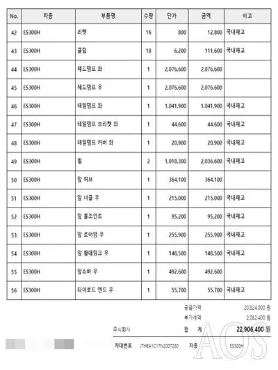 2021 Lexus ES 300 VIN: